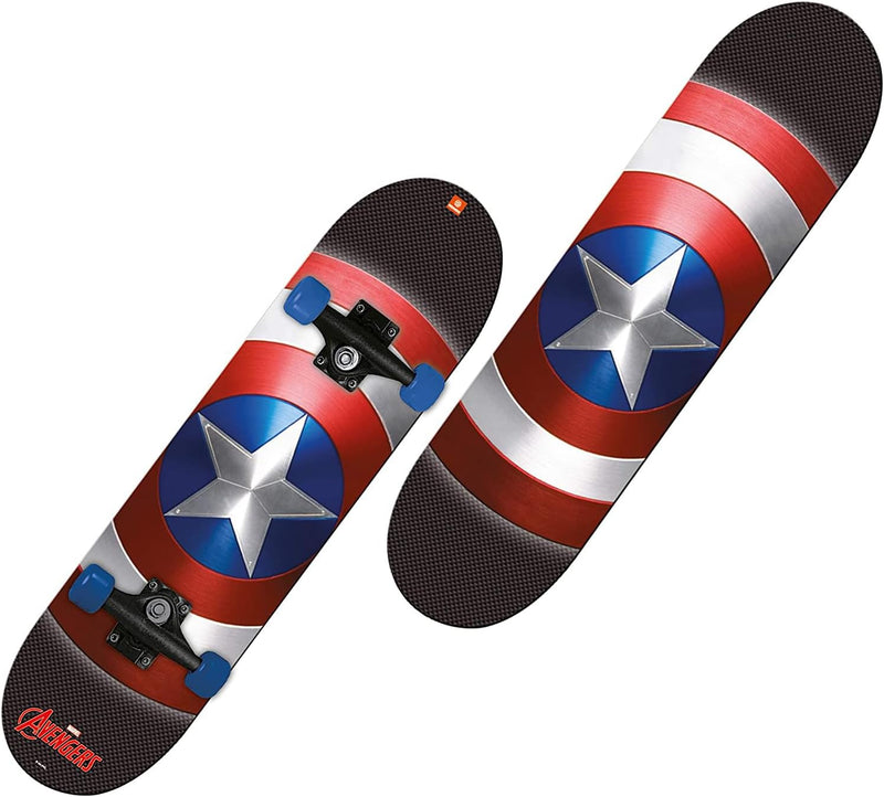 Mondo Toys – Skateboard Captain America – PVC-Räder – 9-lagiges Brett – 80 x 20 – 28099