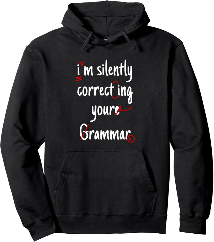 English Teacher Gift Grammar Writer Books Author Pullover Hoodie