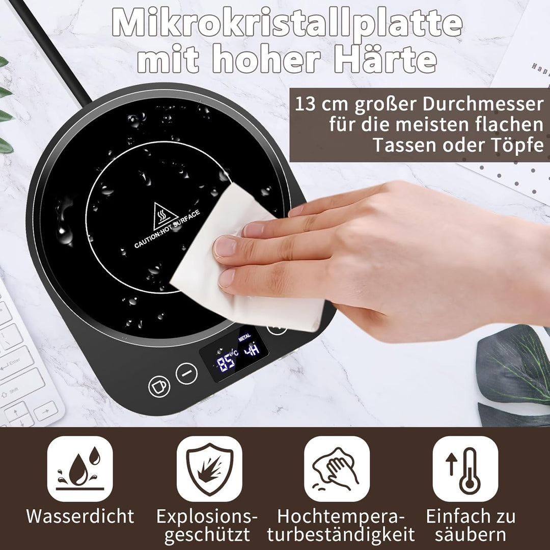 Kaffeewärmer,Aufgerüstet Tassenwärmer,Elektrischer Getränkewärmer,Kaffeetassenwärmer mit 9 Temperatu