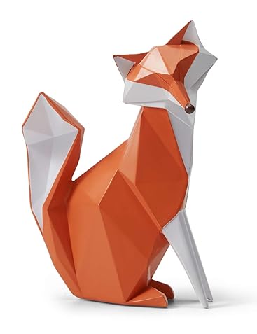 Amoy-Art Fuch Figuren Deko Fox Skulptur Statue Modern Arts Wohnzimmer Kunst Polyresin Geschenk 20cm