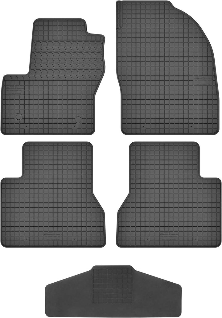 Fussmatten Vorne, Hinten + Tunnel Matte 5er Set für Ford Transit TOURNEO Connect seit 2013 Gummi Gum
