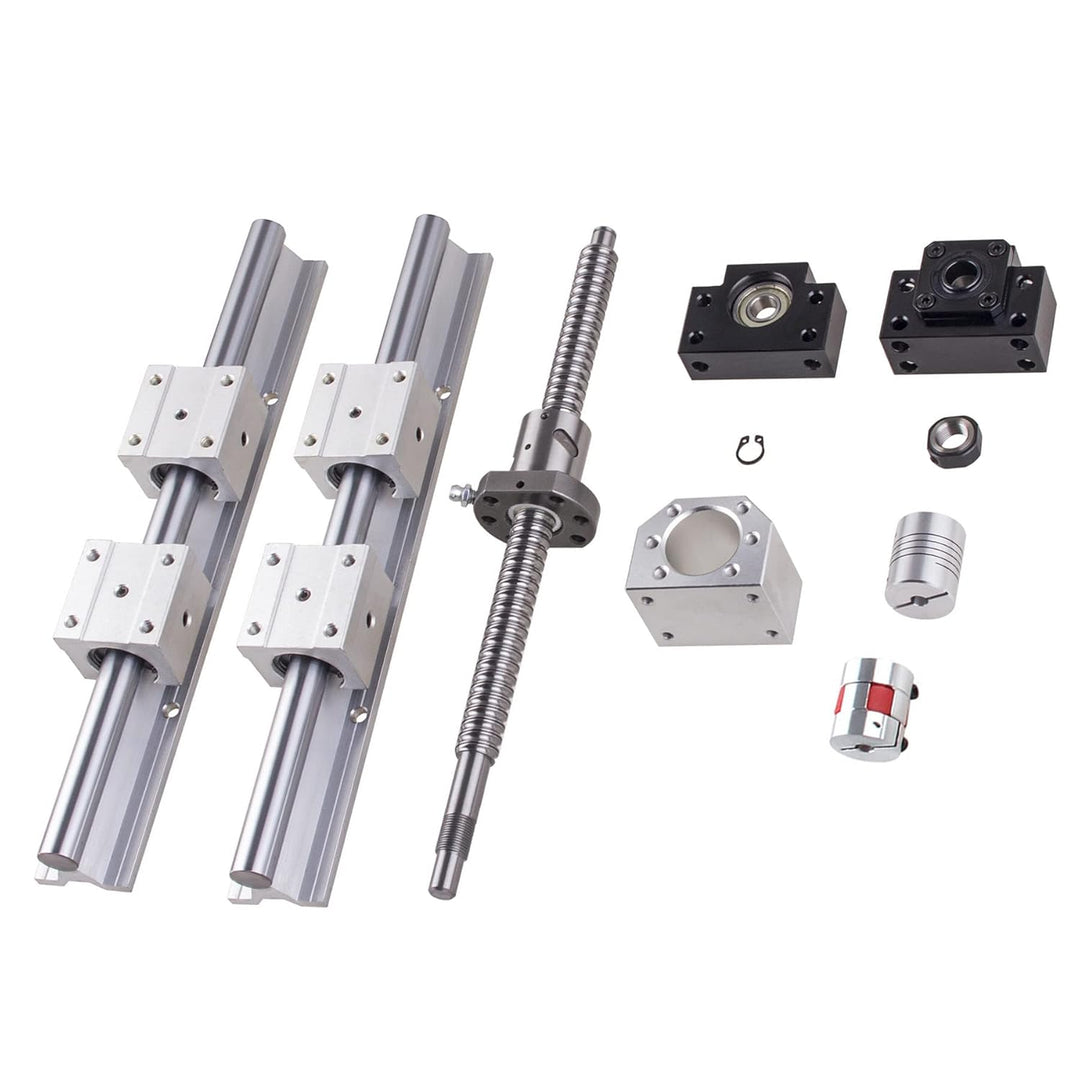 CNCYEAH SBR16 Linearführung set 300mm Gleitschiene Welle mit 4 SBR16UU Lagerblock + SFU1605 250mm Ku