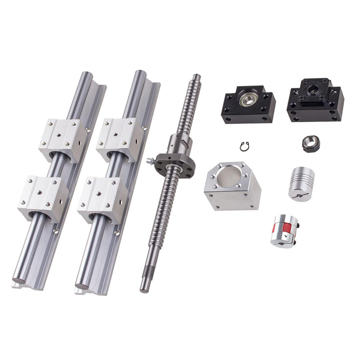 CNCYEAH SBR16 Linearführung set 300mm Gleitschiene Welle mit 4 SBR16UU Lagerblock + SFU1605 250mm Ku