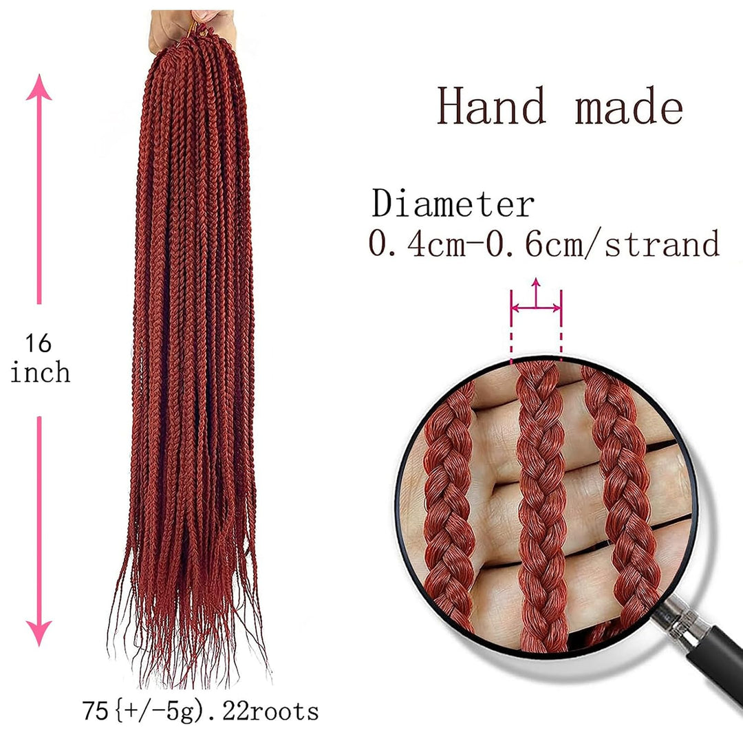 Box Crochet Braids Haarverlängerungen 6 Packs 24 Zoll Synthetische Flechtfrisur 22 Stränge/Pack Croc