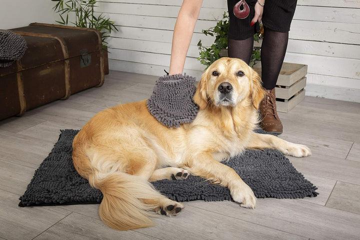 Scruffs Noodle Dry Mit/2 in 1 Trocken-/Fellpflege-Handschuh, 25 x 25 cm, grau grau Handschuh, grau H