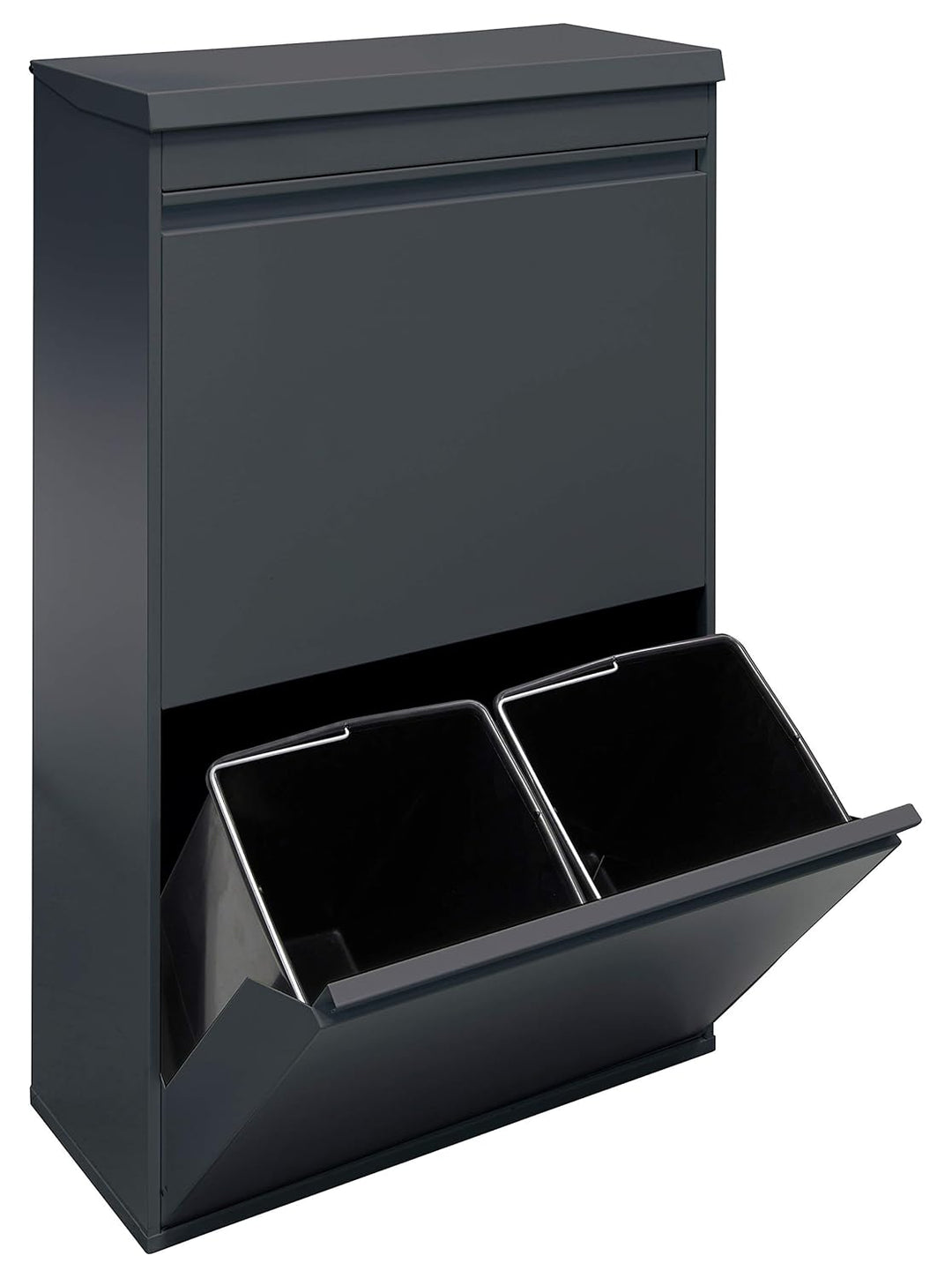 ARREGUI Top CR624-B2 Mülltrennsystem aus Stahl mit Aufbewahrungsbox mit Deckel | 4 Fächer Mülleimer