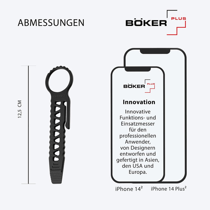 BÖKER PLUS® Tango Bar Mini EDC Hebel-Werkzeug - D2 EDC Schlüsselanhänger mit Clip - Crow-Bar EDC Too