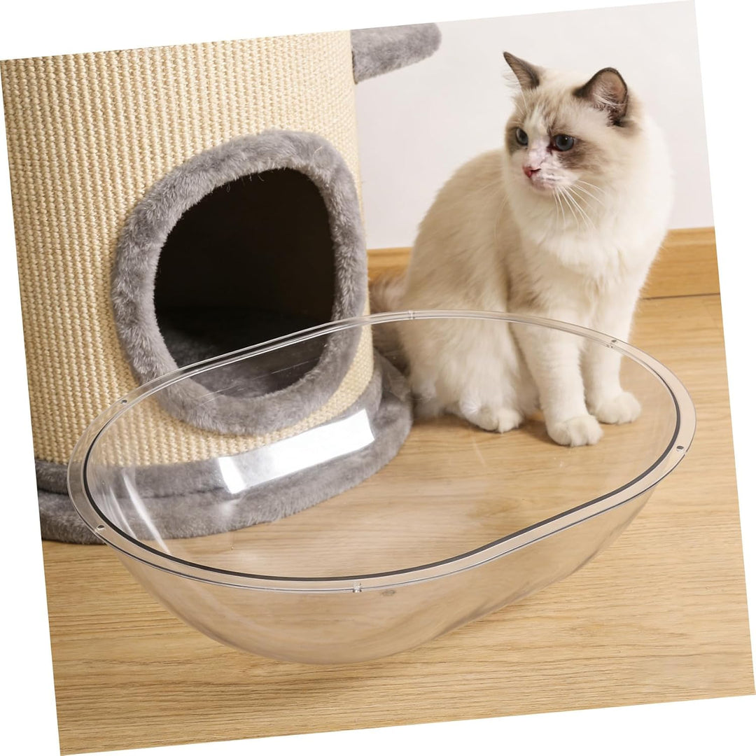 Transparente Katzenkapsel aus Acryl als Katzenfensternapf | Halbkugel Form, Moderner Stil, Leichte A