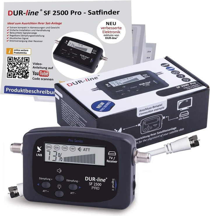 SELFSAT H22D4+ Set - Quad Flachantenne Full HD 4K UHD für Vier Teilnehmer inkl. Fensterhalterung + S