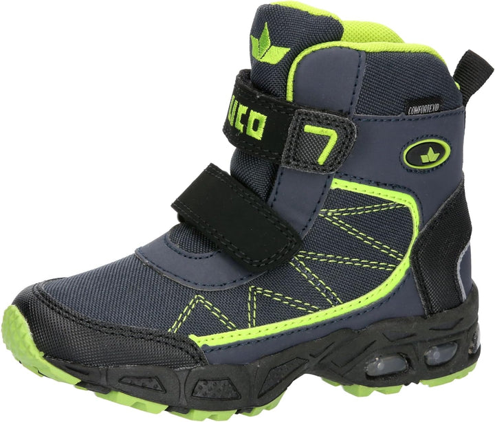 Lico Jungen Pelle V Blinky Stiefelette 25 EU Marine Schwarz Lemon, 25 EU Marine Schwarz Lemon
