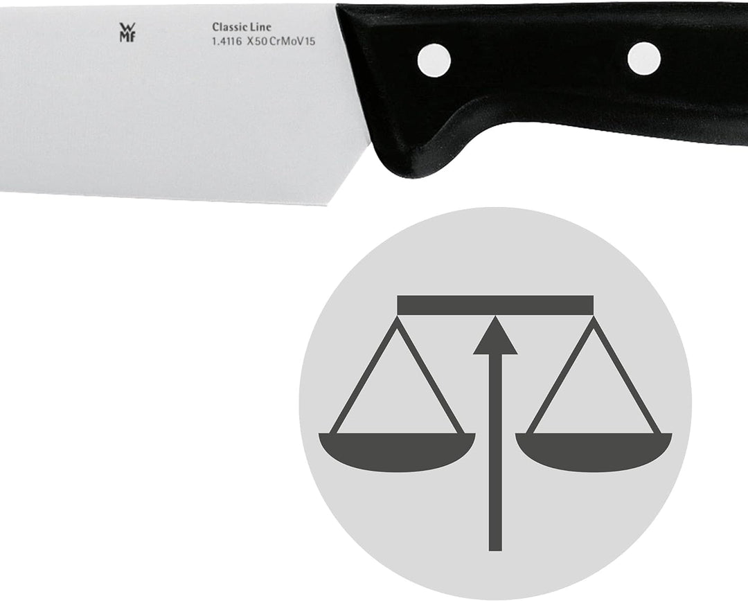 WMF Classic Line Chinesisches Kochmesser 31,5 cm, Spezialklingenstahl, Kunststoffgriff, Klinge 18,5