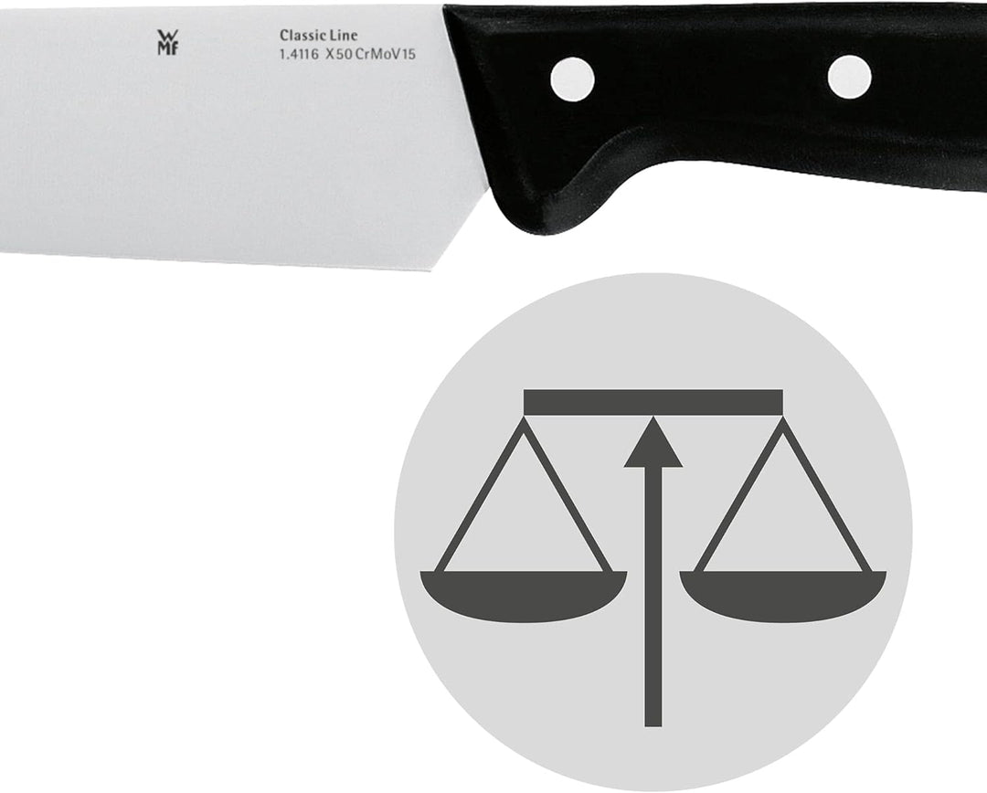 WMF Classic Line Zubereitungsmesser 27 cm, Küchenmesser, Spezialklingenstahl, Kunststoffgriff, Kling