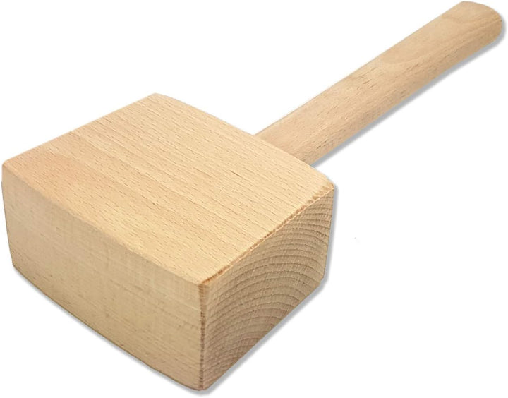 2-teilig SET Holzhammer Rund + Rechteck Schreiner Klüpfel Schreinerhammer Klopfholz Holz Hammer 21-2