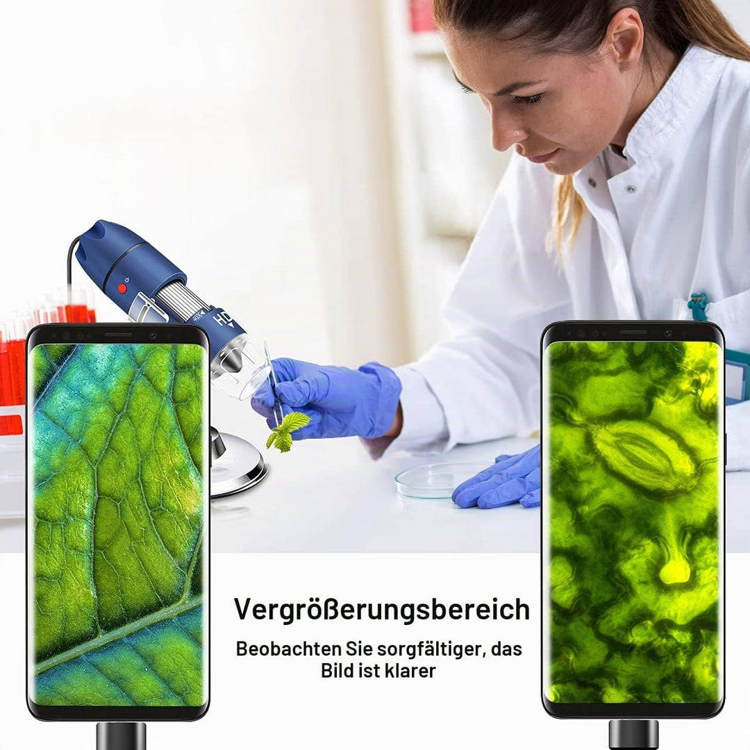 Jiusion 2K HD 2560x1440P USB Digitalmikroskop für Android Handy und Tablet Windows Mac Linux, 40X bi