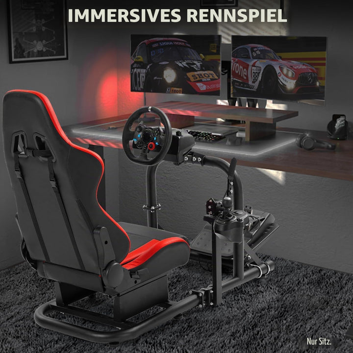 Dardoo Racing Gaming Bucket Seat mit verstellbaren Doppel Slide Adapt Racing Simulator Cockpit Drivi