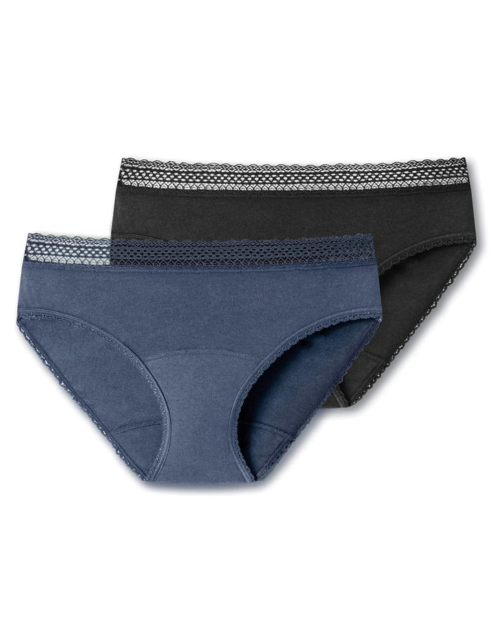 Schiesser Damen 2 Pack Menstruationswäsche/ Periodenslip Komfortschnitt auslaufsicher - Secret Care
