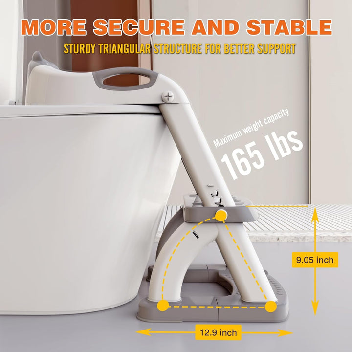 Toilettensitz Kinder mit Treppe, Upgraded WC Aufsatz für Kinder für Jungen und Mädchen, 2-in-1 Toile