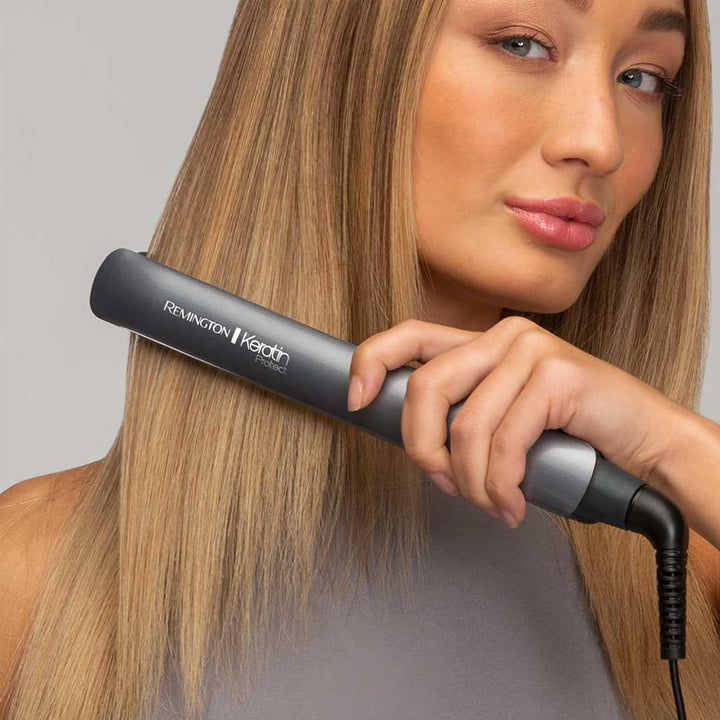 Remington Glätteisen Keratin Protect (patentierter Hitzeschutzsensor für 3x mehr Schutz vor Haarschä
