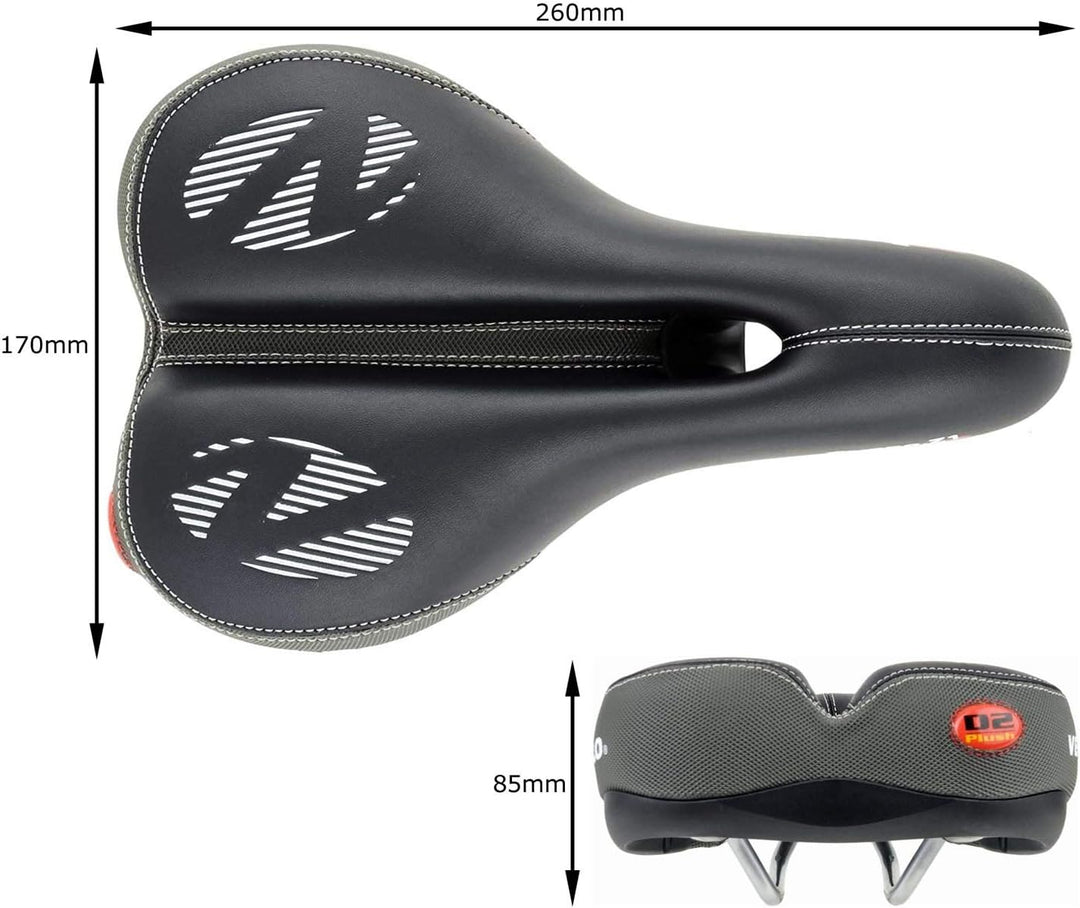 Velo Herren Trekking Sattel Tempo - Z1, Schwarz, 260x170 mm