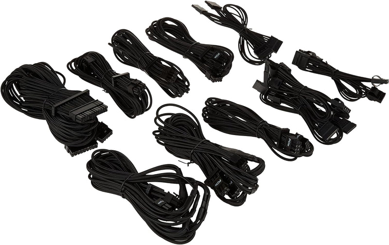 Corsair Premium Sleeved Netzteil Pro-Kabel-Set Typ4 (Generation 4-Serie) Schwarz Pro-Set Schwarz, Pr