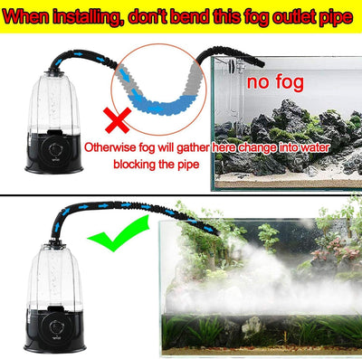 Coospider Reptile Fogger Terrarien Luftbefeuchter Nebelmaschine Mister- 3 Liter Tank 380L/h High Vol