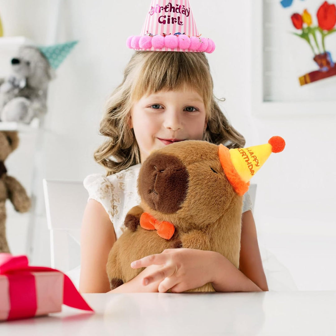 shownicer Plüschtier Capybara Kuscheltier mit Geburtstag Stofftier Kawaii Capybara Plüsch Kissen Spi