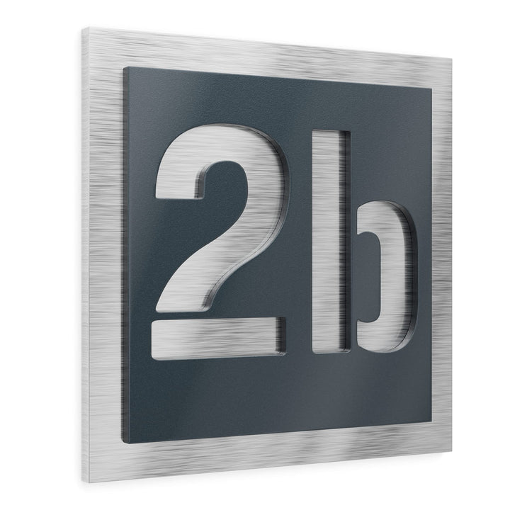 Graviers Design Hausnummer aus V2A Edelstahl 230x230mm - Anthrazit RAL 7016 - Wetterfest Rostfrei In