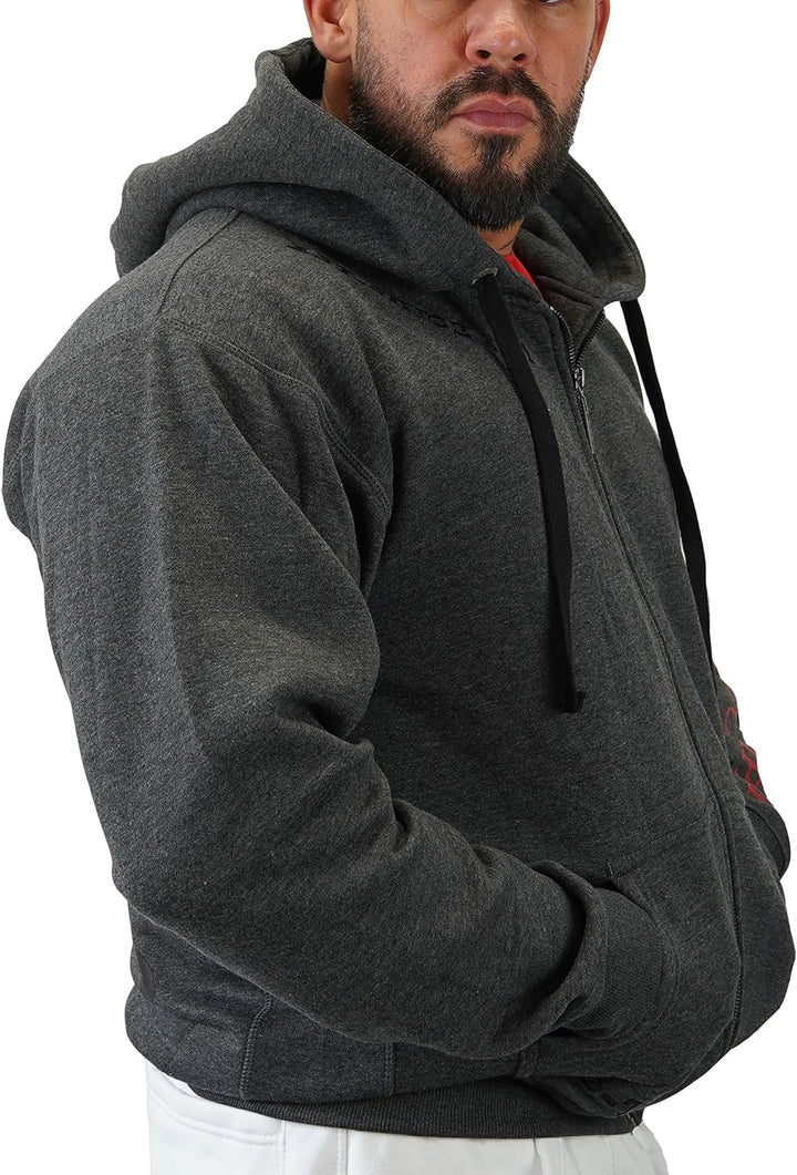 Brachial Premium Herren Kapuzenjacke Gym - Hoodie Sweatjacke Sweatshirt Jacke mit Kapuze für Bodybui