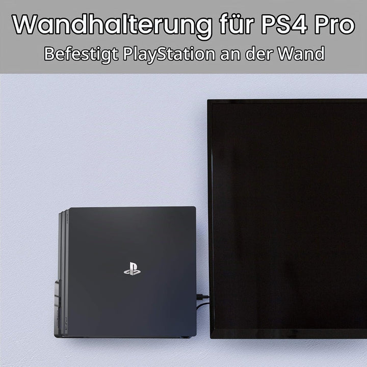 TotalMount 2524 Wandhalterung für Sony PlayStation 4 Pro Konsole mit Hitze Management und Sicherheit