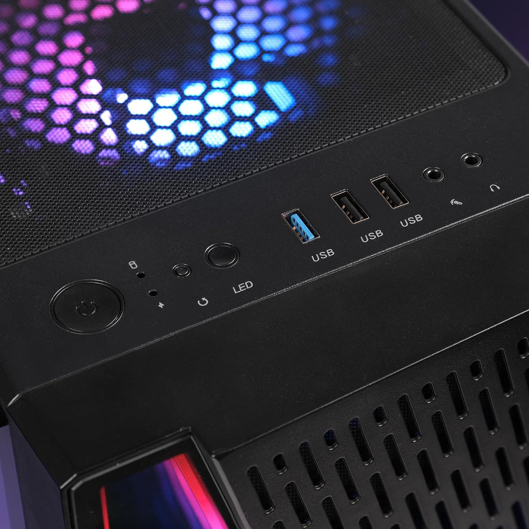 Vibox V-68 Gaming PC Set Komplett • Monitor 24 Zoll • AMD Ryzen 5 5500 4,2GHz • RTX 3050 6GB • 16GB