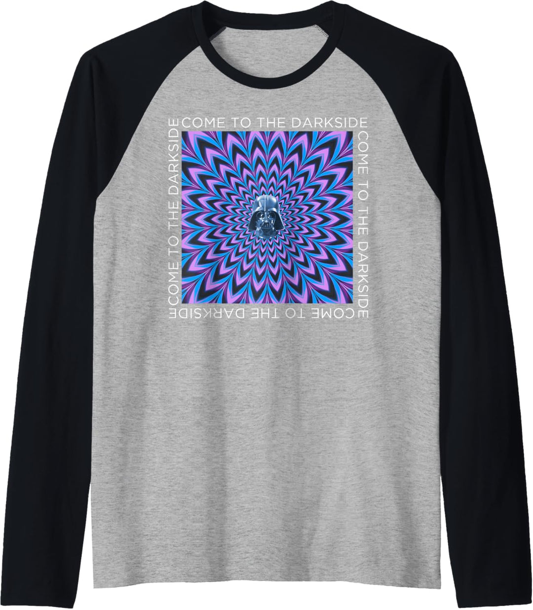 Star Wars Darth Vader Trippy Come To The Darkside Raglan