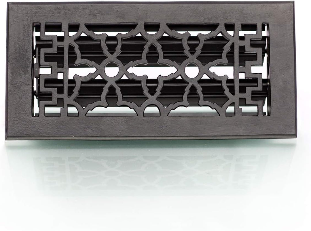 Antikas - Lüftungsgitter regulierbar, Luftgitter für Ofen Kamingitter, in schwarz