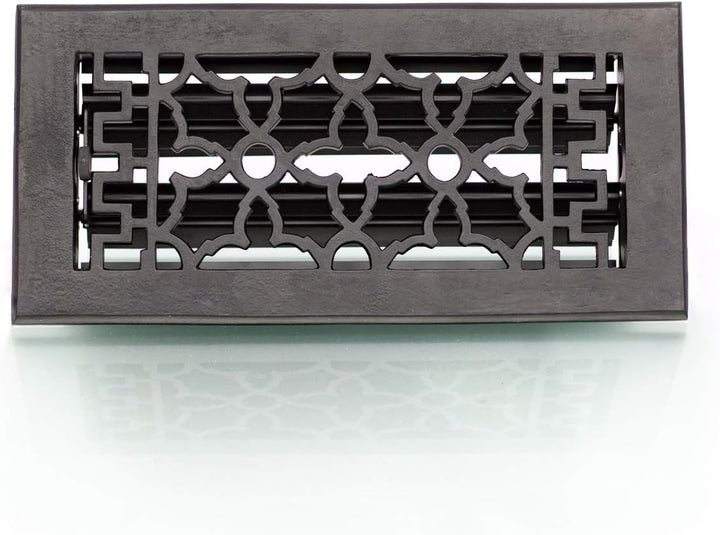 Antikas - Lüftungsgitter regulierbar, Luftgitter für Ofen Kamingitter, in schwarz