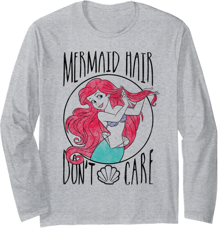 Disney The Little Mermaid Ariel Mermaid Hair Don't Care Langarmshirt