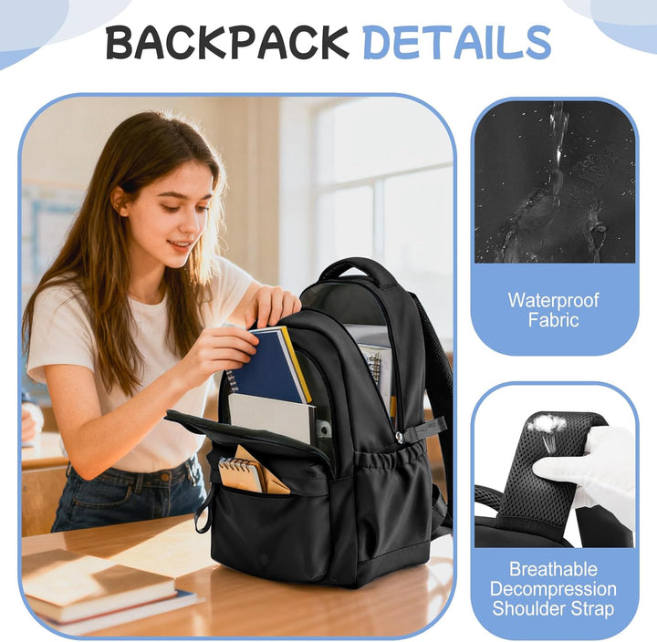 Schulrucksack Damen,Causal Schultasche Mädchen Teenager, Laptop Rucksack Damen Schulmädchen Casual T