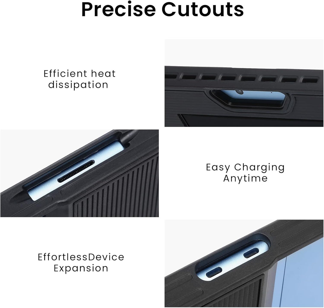 Omnpak Hülle für Microsoft Surface Pro 11/10/9, Stossfeste Robuste Hartschalen Schutzhülle Multi-Bet