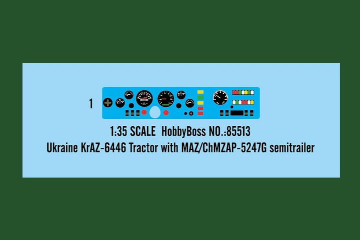 Hobby Boss 385513 Ukraine KrAZ-6446 Tractor w.MAZ/ChMZAP-5247G semitrailer 1/35 KrAZ 6446 mit MAZ/CH