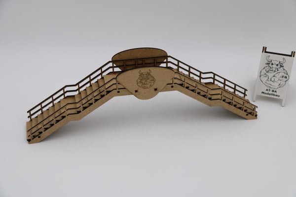 220082 Slotcar Brücke mit Handlauf für 2 Fahrspuren