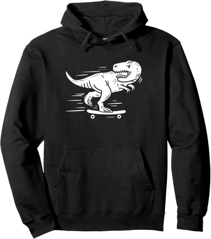 Longboarder Longboarding T Rex Pullover Hoodie