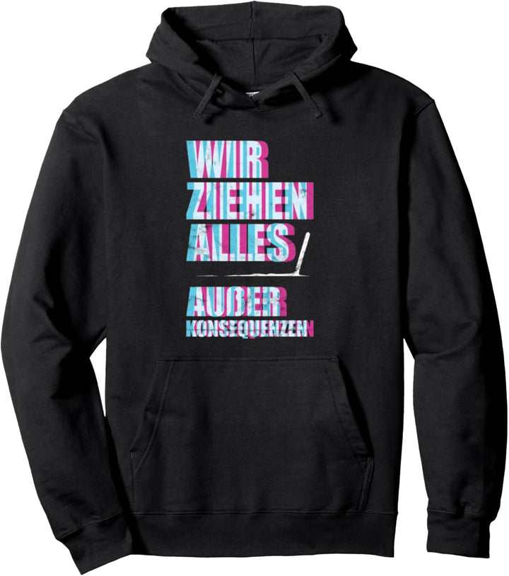 Ziehen alles Party Tekk Techno Bass Musik Tanzen Rave Pullover Hoodie