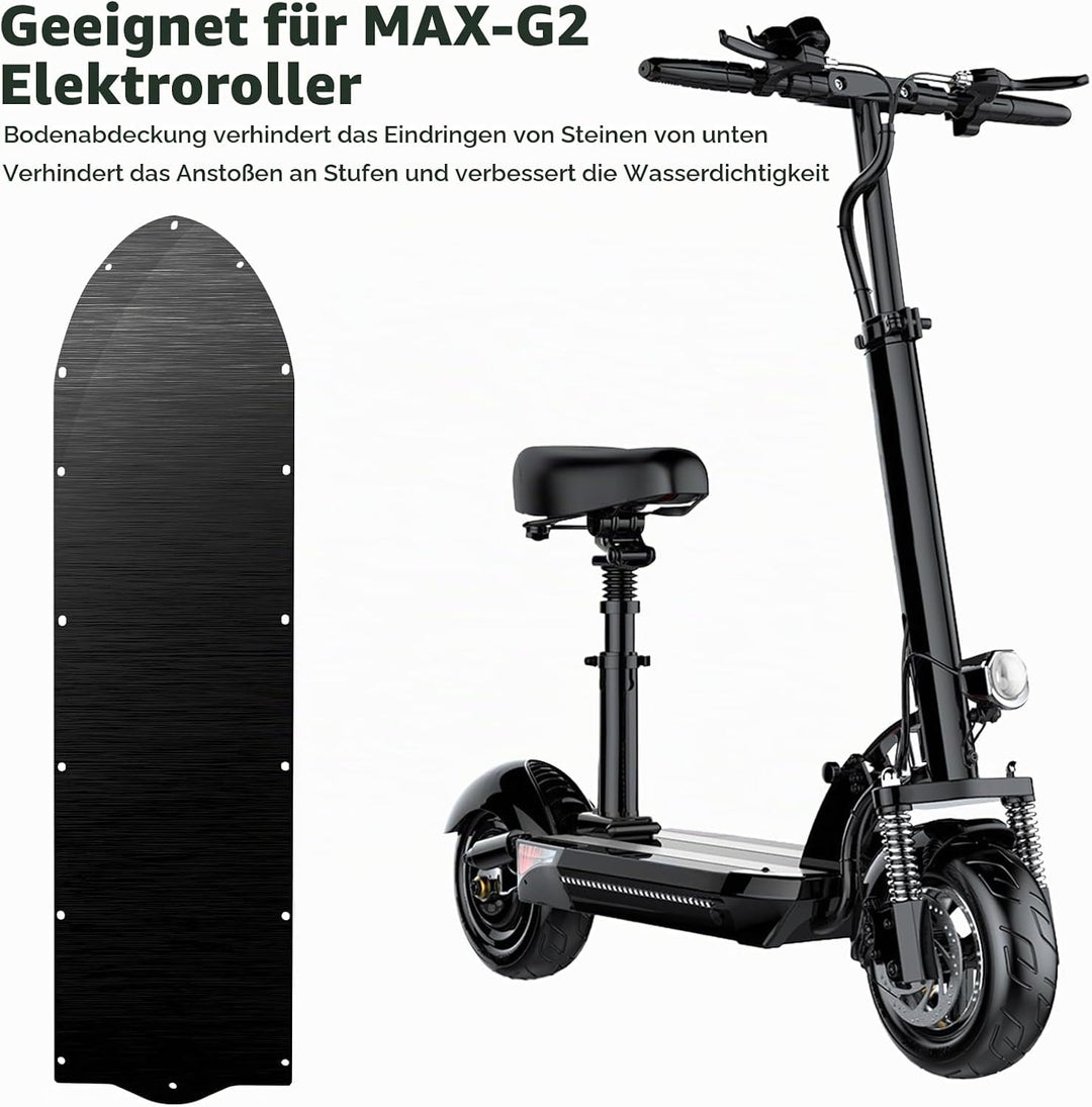 Scooter Bottom Plate, kompatibel mit Ninebot Max G2 G65, Untere Batterieabdeckung aus rostfreiem Sta