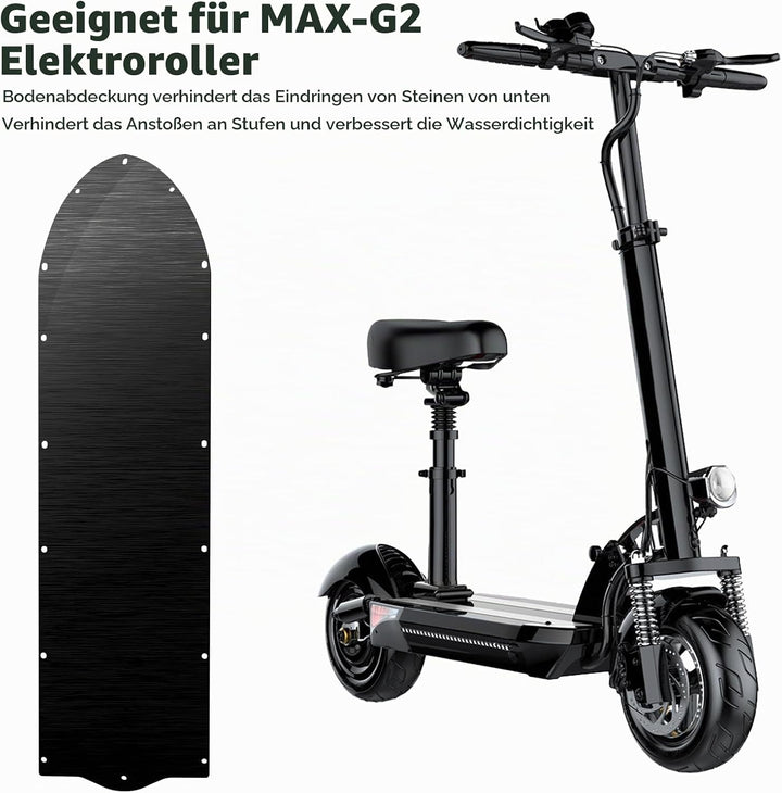 Scooter Bottom Plate, kompatibel mit Ninebot Max G2 G65, Untere Batterieabdeckung aus rostfreiem Sta