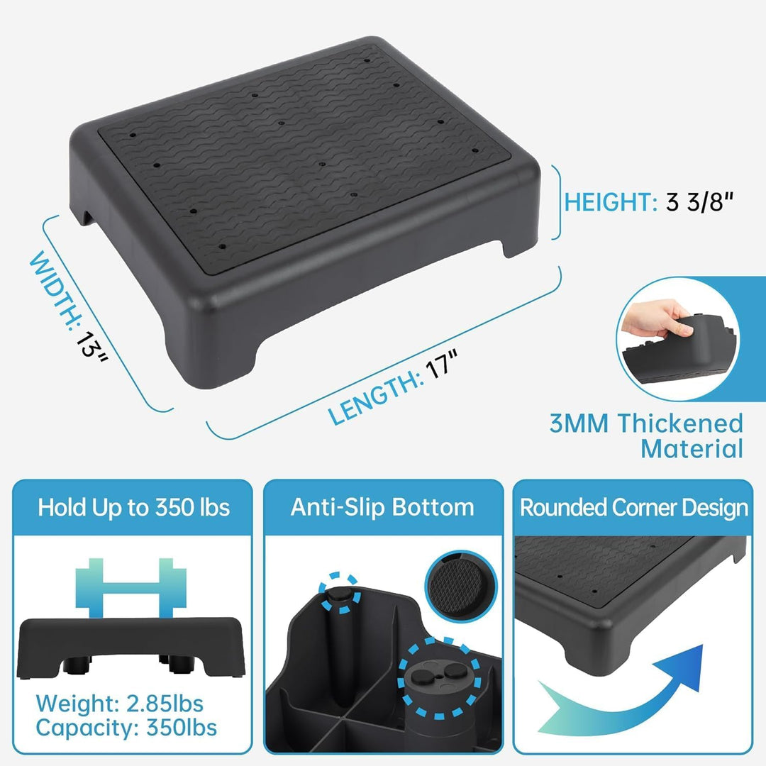 StrongTek Half Step Hocker für Erwachsene und ältere Menschen, Kunststoff Mobility Step, Ergonomisch