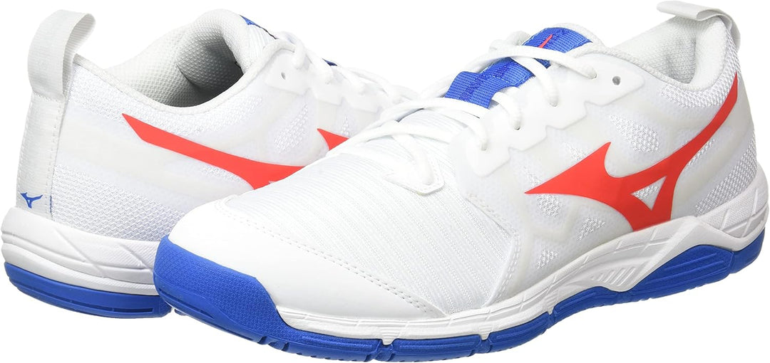 Mizuno Herren Wave Supersonic 2 Volleyball-Schuh 40.5 EU Weiss Irred French Blue, 40.5 EU Wei&#xDF;
