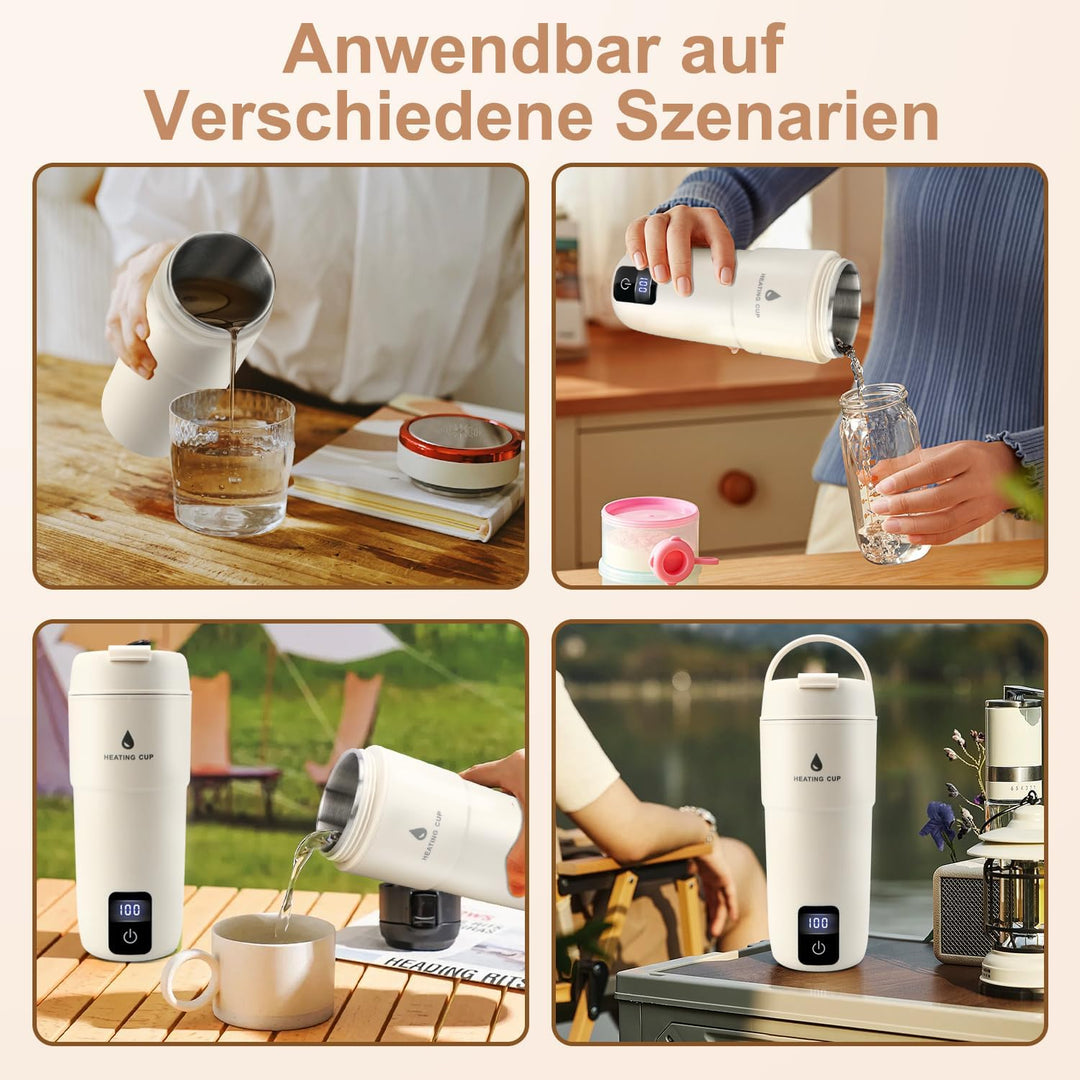 Reise Wasserkocher Klein,220V 300W Tragbarer Elektrischer Wasserkocher mit Automatischer Abschaltung