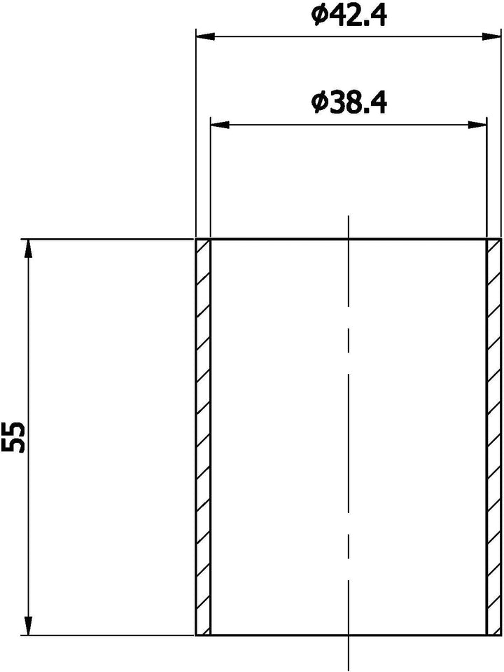 5 x Edelstahl V2A Verbinder, Verbindungsstück, gerade, inkl. 2 Adapter für Holzhandlauf Ø 42 mm 5 Ve