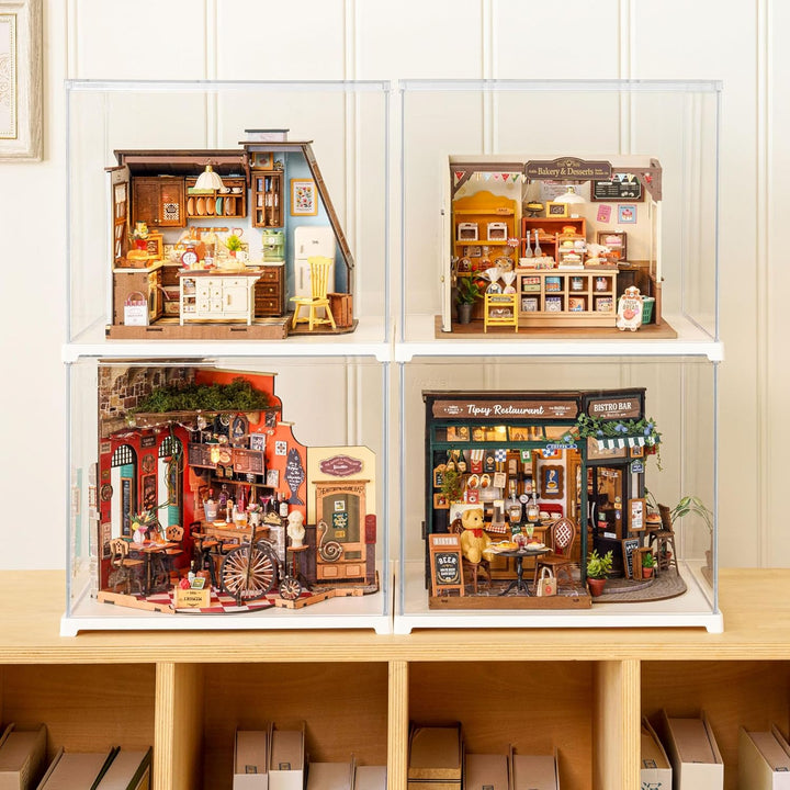 Rolife Miniatur Haus Bäckerei Küche - Mini Haus Selber Bauen, Puppenhaus Tiny House Bausatz 3D Puzzl
