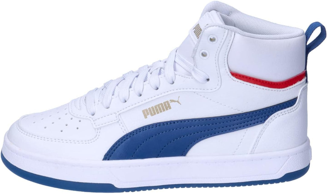 Puma Unisex Kinder Caven 2.0 Mid JrSneaker 38.5 EU Puma White Clyde Royal Puma Gold, 38.5 EU Puma Wh