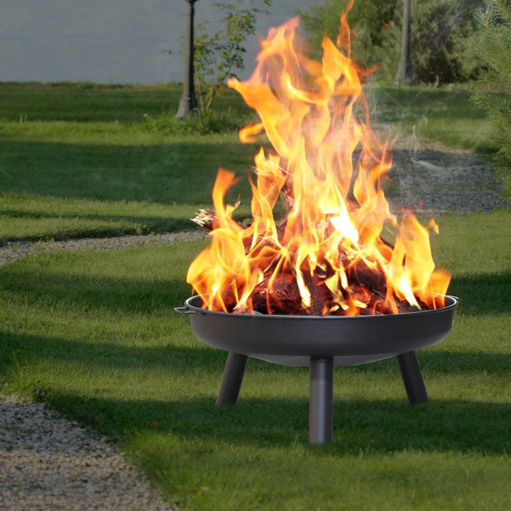 Yakimz Feuerschalen für den Garten 80 cm, Grosse Feuerstelle Feuerkorb für Draussen Garten & Terrass