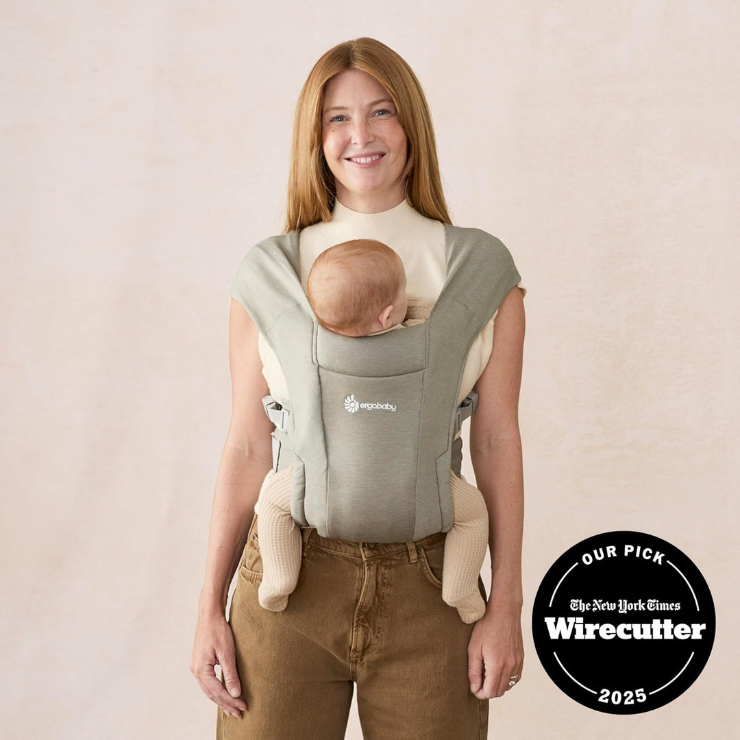 Ergobaby Embrace Babytrage für Neugeborene ab Geburt Extra Weich, Bauchtrage Baby Tragetasche Ergono